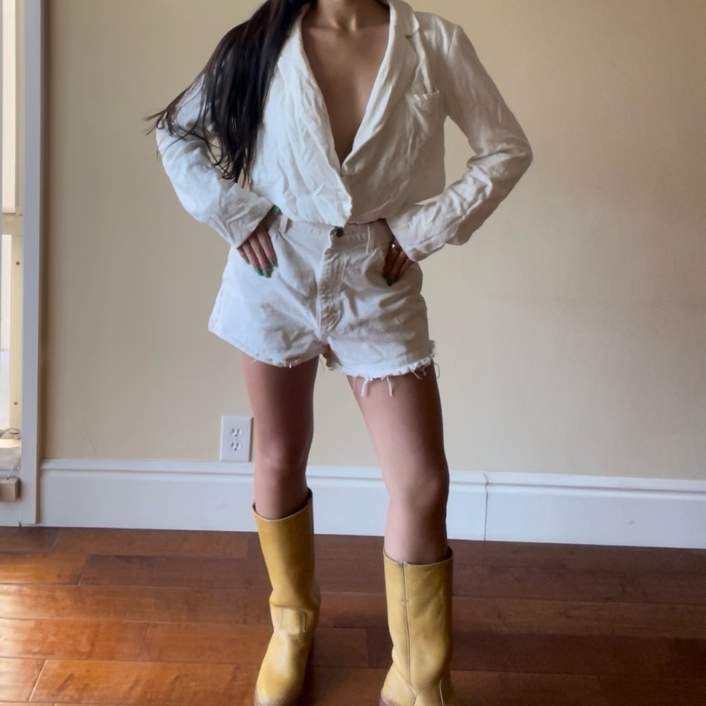 Free People White Blazer